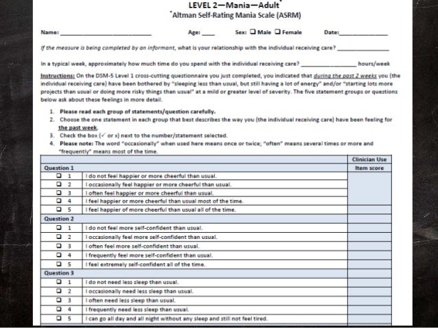 Dsm5 Cross-cutting Symptom Measures