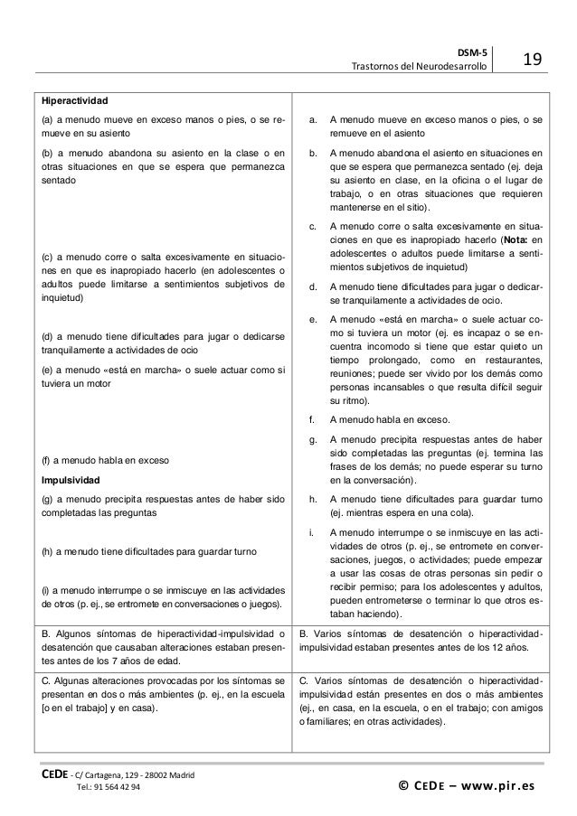 Dsm 5 novedades y criterios diagnósticos Dsm 5 novedades y criterios diagnósticos