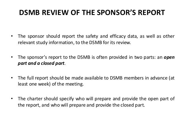 Dsmb Report Template