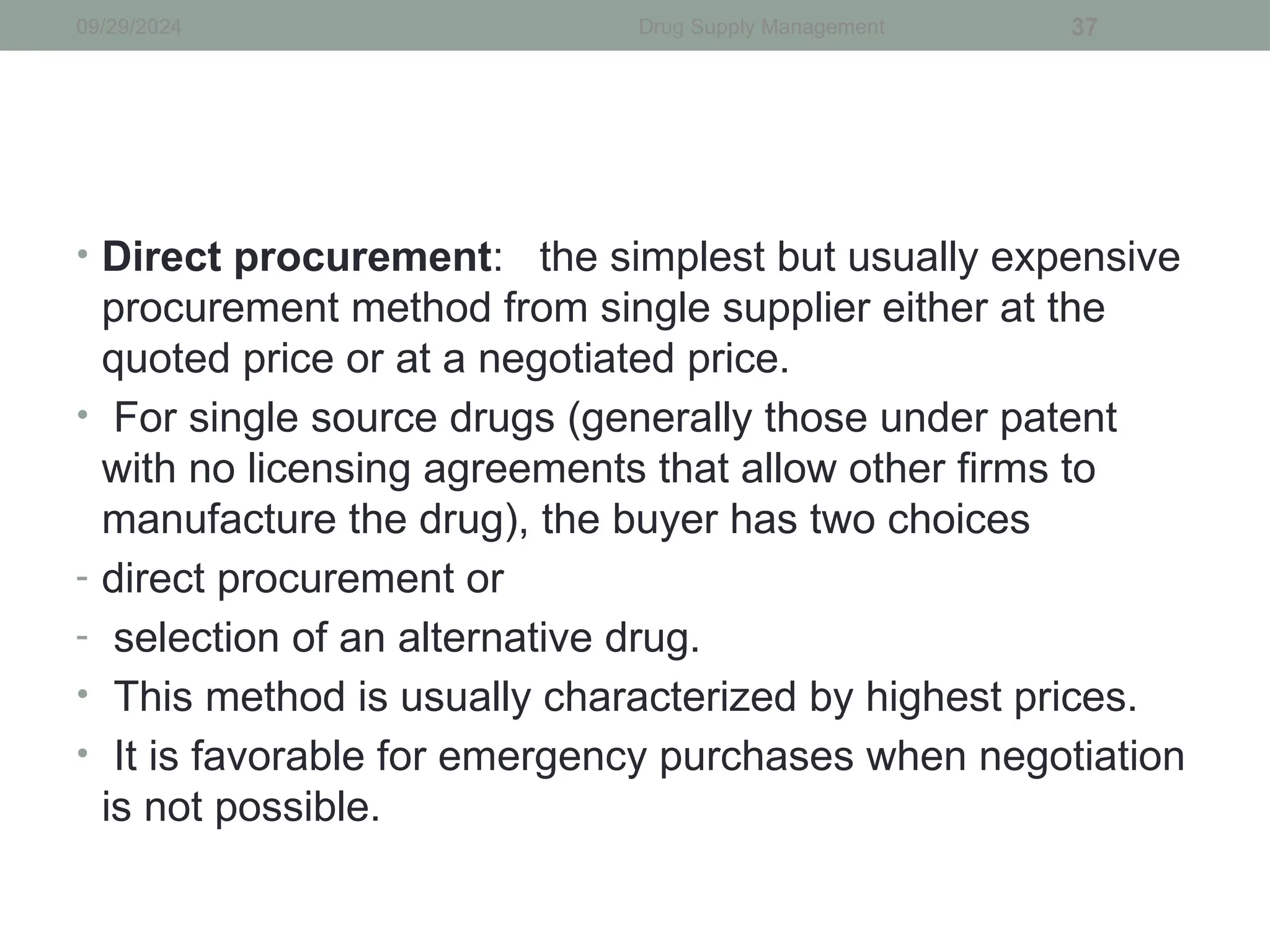 Drug supply management and supply chain management pptx PPT
