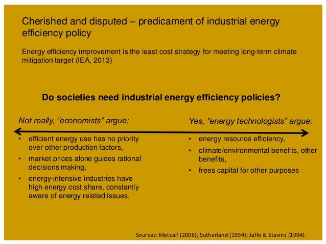 Energy Intensive Industries Energy Efficiency Policies And - 