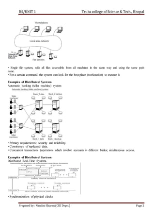 Distributed system notes unit I | DOCX