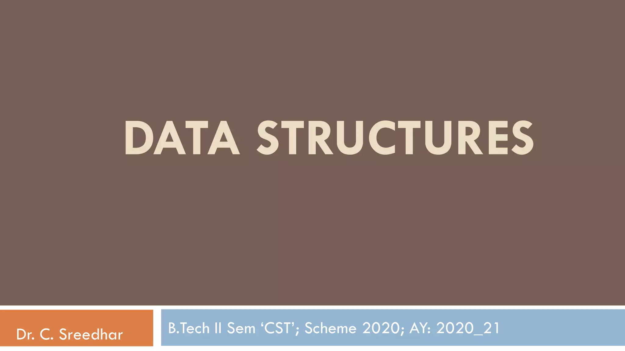 Data Structures Notes 2021 | PDF