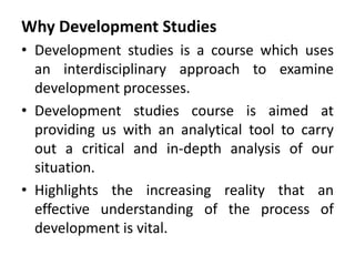 Development Study Notes Ppt