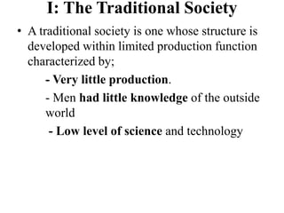 Traditional Development Theory Development study notes | PPT
