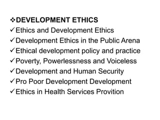 Development study notes | PPT