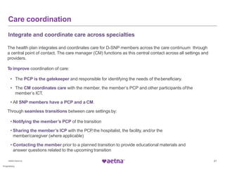 Dsnp model of care training 2021 | PPTX