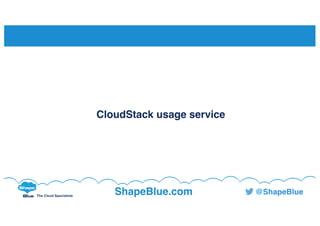 CloudStack usage service | PDF