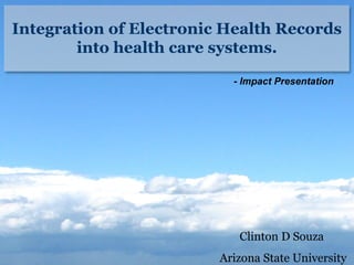 Integration of EHR into Health Care Systems | PPT