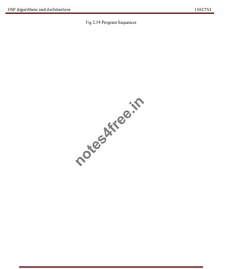 DSP Algorithms and Architecture 15EC751
Fig 2.14 Program Sequencer
n
o
t
e
s
4
f
r
e
e
.
i
n
 