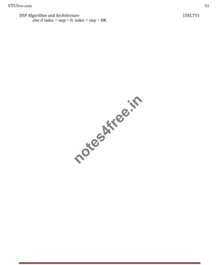VTUlive.com 53
DSP Algorithm and Architecture 15EC751
else if index + step < 0; index + step + BK
n
o
t
e
s
4
f
r
e
e
.
i
n
 