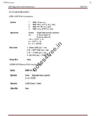 VTUlive.com 74
DSP Algorithm and Architecture 15EC751
n
o
t
e
s
4
f
r
e
e
.
i
n
 
