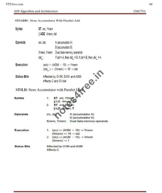 VTUlive.com 86
DSP Algorithm and Architecture 15EC751
n
o
t
e
s
4
f
r
e
e
.
i
n
 
