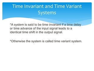 Signals and System | PPTX | Physics | Science
