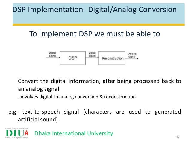 Introduction To Digital Signal Processing Dsp Introduction To Digital Signal Processing Dsp