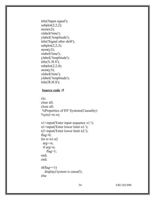 Digital Signal Processing Lab Manual ECE students | DOC