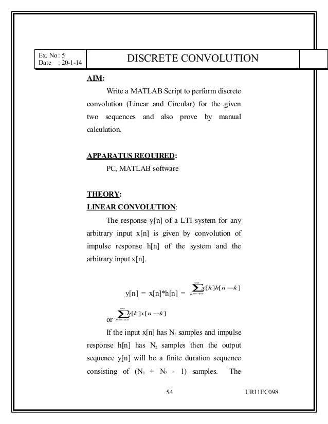 Dsp lab manual for ece