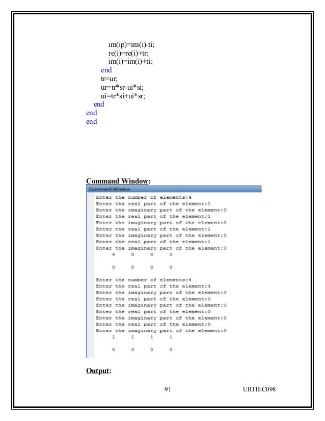 Digital Signal Processing Lab Manual ECE students