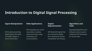 Applications of Digital Signal Processing in Noise Cancellation and ...