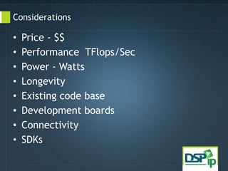 IoT consideration selection