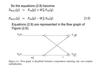 So the equations (2.8) become
Equations (2.9) are represented in the flow graph of
Figure (2.6).
 