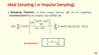 DSP_2018_FOEHU - Lec 02 - Sampling of Continuous Time Signals | PDF