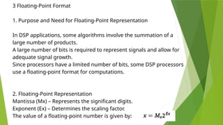 Digital signal processing and architecture | PPTX