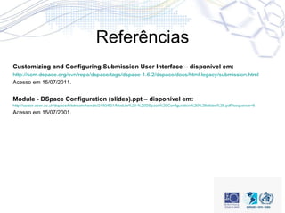 Dspace customizando formulario (customizing and configuring submission ...