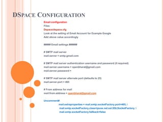 Dspace configuration on XMLUI DSpace | PPTX