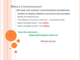 Dspace configuration on XMLUI DSpace | PPTX