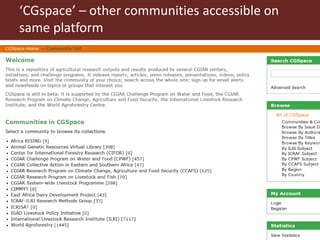 Using DSpace at ILRI