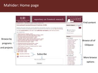Using DSpace at ILRI