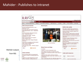 Using DSpace at ILRI