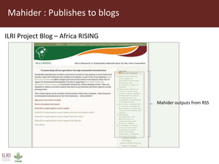 Using DSpace at ILRI