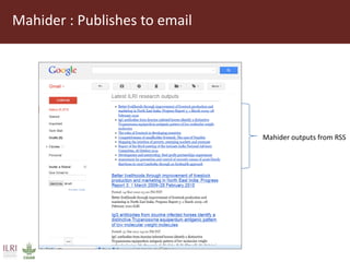 Using DSpace at ILRI