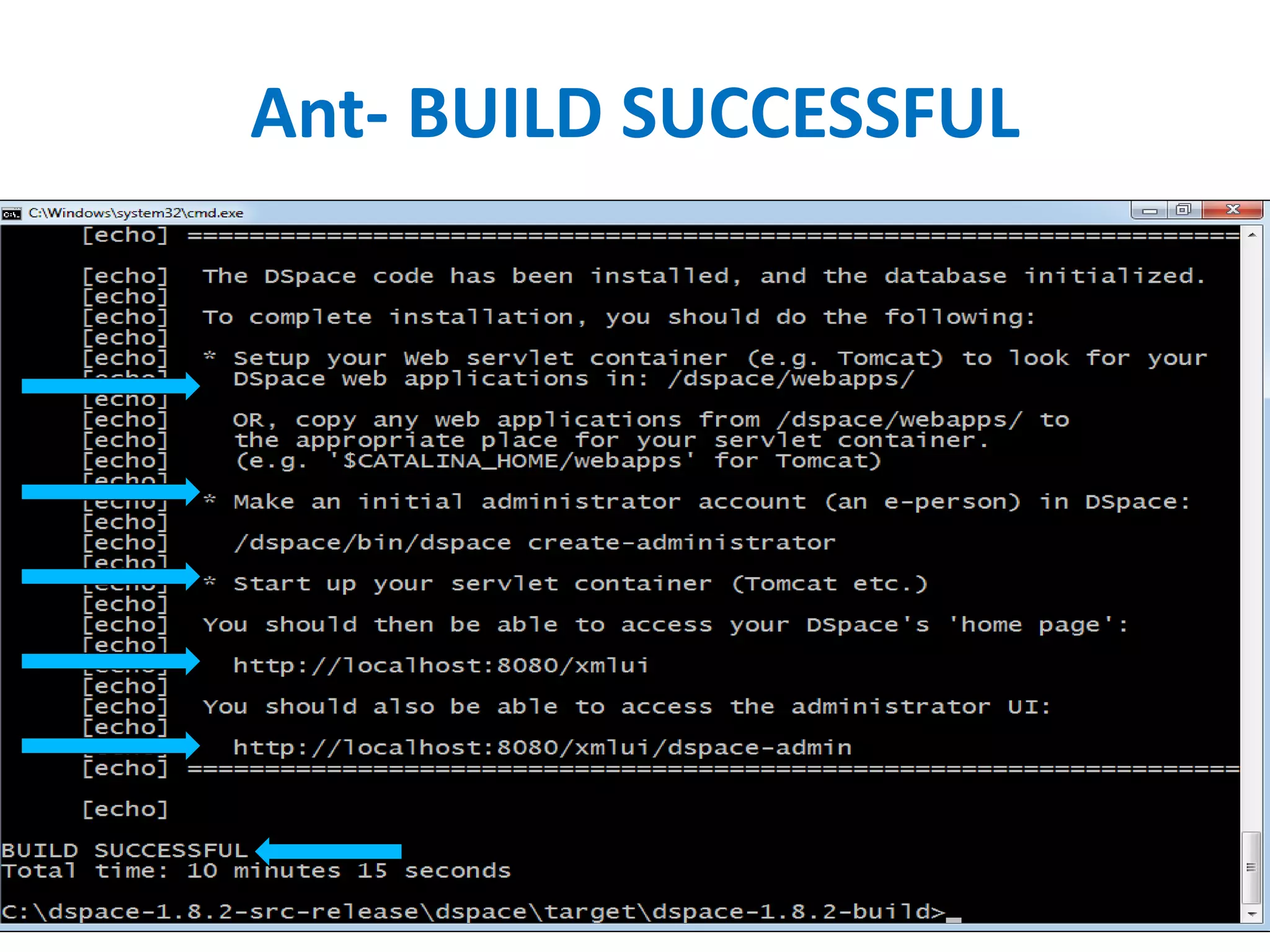 Ant- BUILD SUCCESSFUL
 