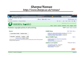 Sherpa/Romeo
http://www.sherpa.ac.uk/romeo/
 
