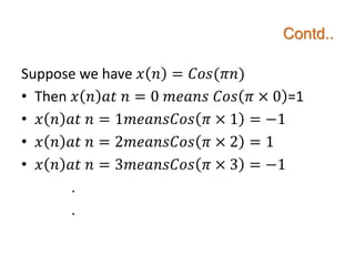 Dsp class 3 | PPTX