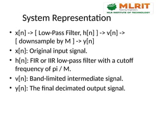 Decimation in Digital Signal Processing: Downsampling and Anti-Aliasing ...