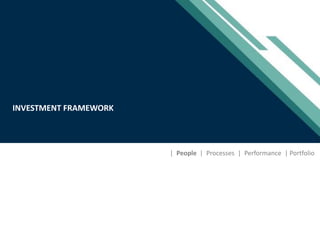 [Title to come]
[Sub-Title to come]
Strictly for Intended Recipients Only
Date
* DSP India Fund is the Company incorporated in Mauritius, under which ILSF is the corresponding share class
INVESTMENT FRAMEWORK
| People | Processes | Performance | Portfolio
 