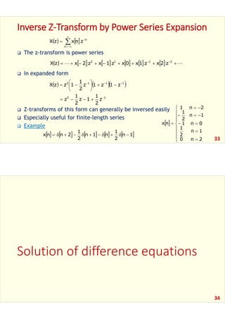 DSP_FOEHU - Lec 06 - The z-Transform