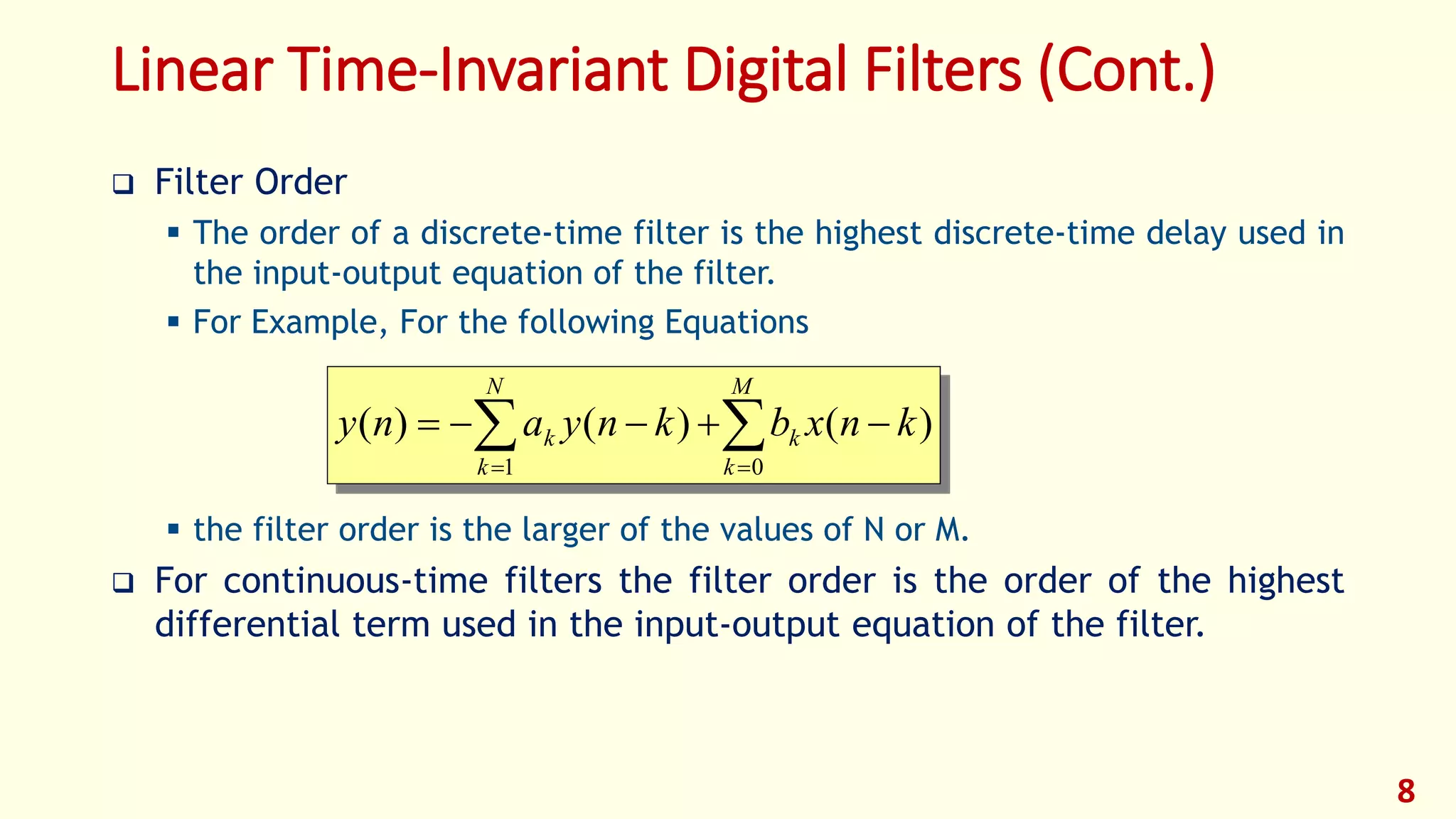 DSP_FOEHU - Lec 07 - Digital Filters | PPT