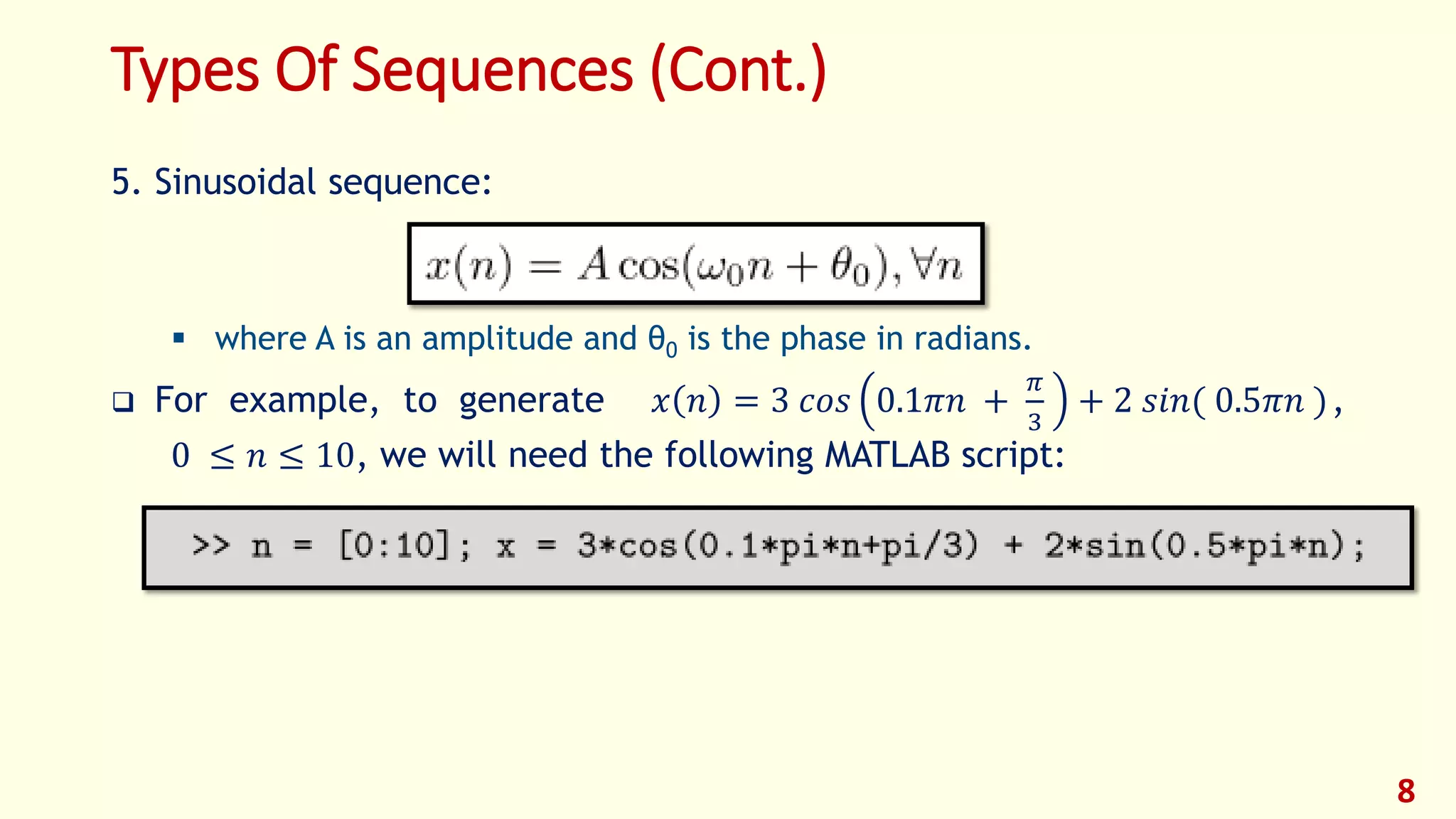 DSP_FOEHU - MATLAB 01 - Discrete Time Signals and Systems | PDF