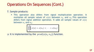 Signal Multiplication Example DSP_FOEHU - MATLAB 01 - Discrete Time Signals and Systems | PDF