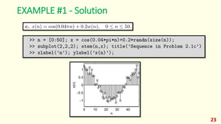 DSP_FOEHU - MATLAB 01 - Discrete Time Signals and Systems | PDF