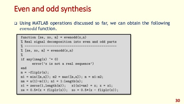 DSP_FOEHU - MATLAB 01 - Discrete Time Signals and Systems
