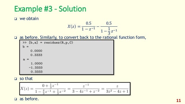 Matlab Code For Z Transform Of Discrete Signal Youtube