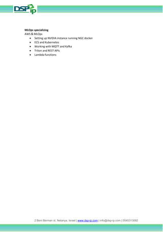 Dspip deep learning syllabus