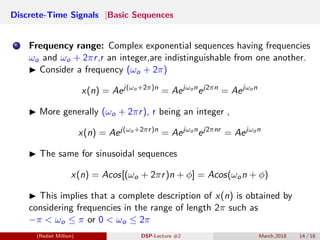Digital Signal Processing[ECEG-3171]-Ch1_L02 | PDF