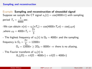 Digital Signal Processing[ECEG-3171]-Ch1_L05 | PDF